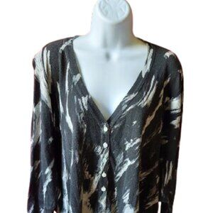 Gray Bat Wing Cotton Cardigan Size Medium